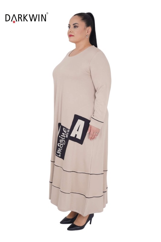 9801 DARKWIN ELBİSE BEJ - DARKWIN (1)