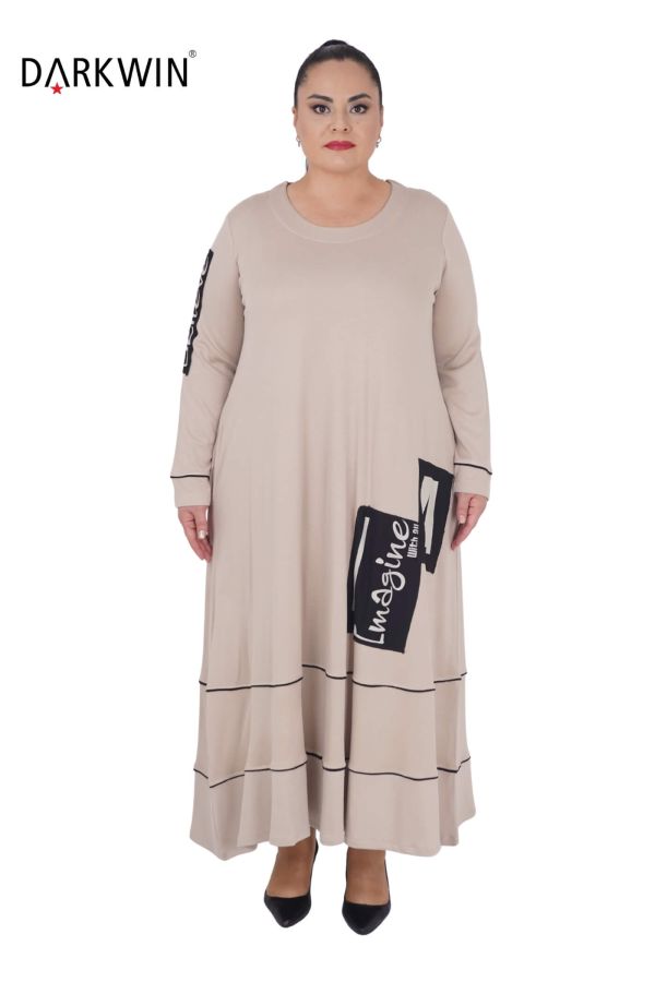 9801 DARKWIN ELBİSE BEJ - 1