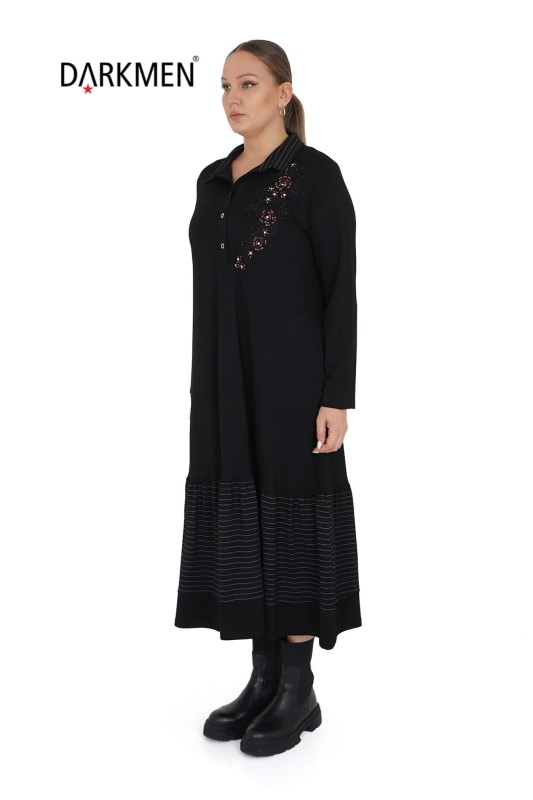 9804 DARKWIN ELBİSE SIYAH - DARKWIN (1)