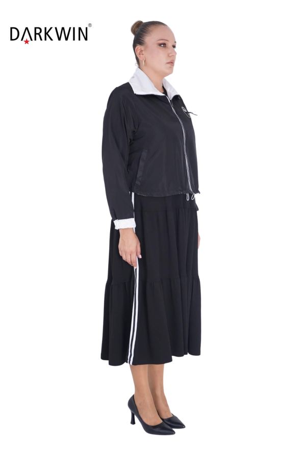 9814 DARKWIN ELBİSE-MONT SIYAH - 4