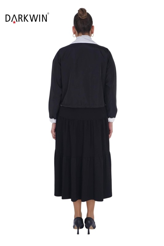 9814 DARKWIN ELBİSE-MONT SIYAH - 5