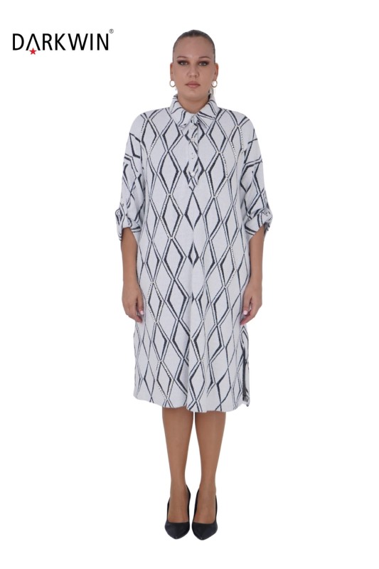 9843 DARKWIN ELBİSE BEYAZ - DARKWIN