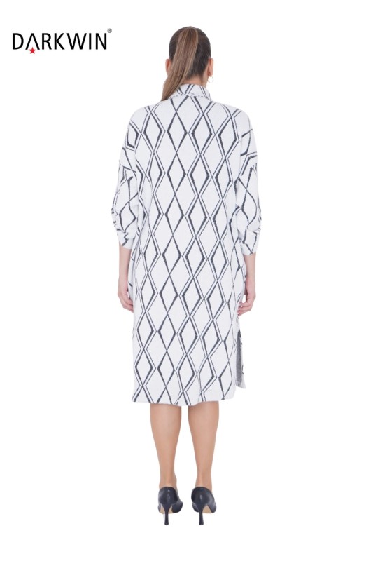 9843 DARKWIN ELBİSE BEYAZ - 3