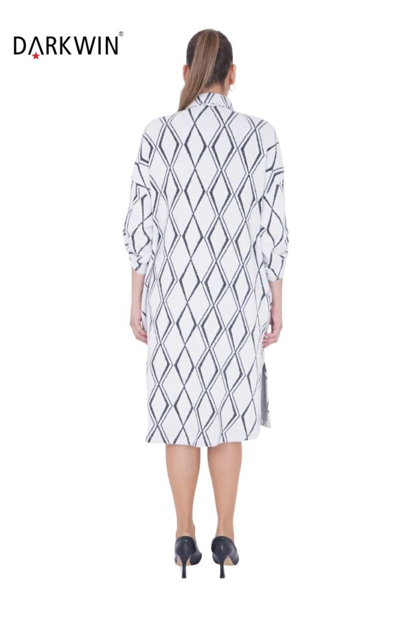 9843 DARKWIN ELBİSE BEYAZ - 3