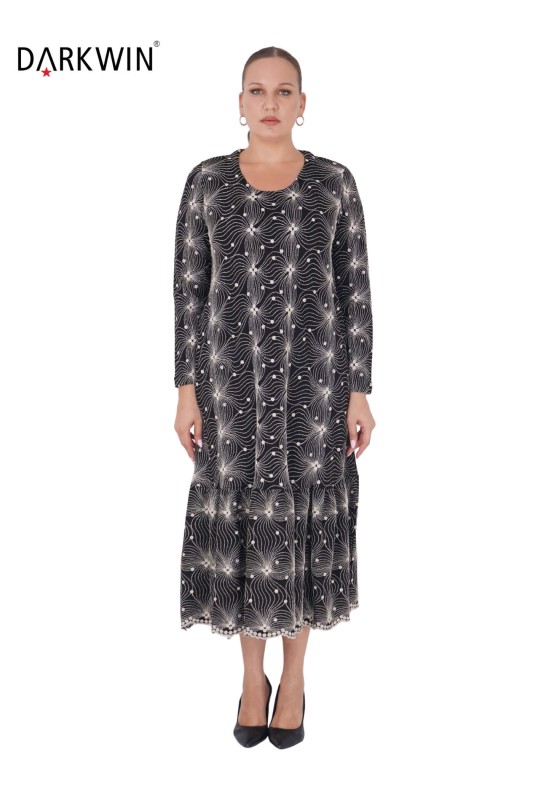 9855 DARKWIN ELBİSE SIYAH - Darkwin