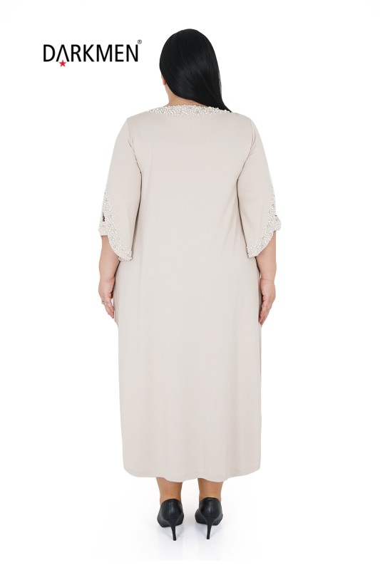 9864 DARKWIN ELBİSE KREM - Darkwin (1)