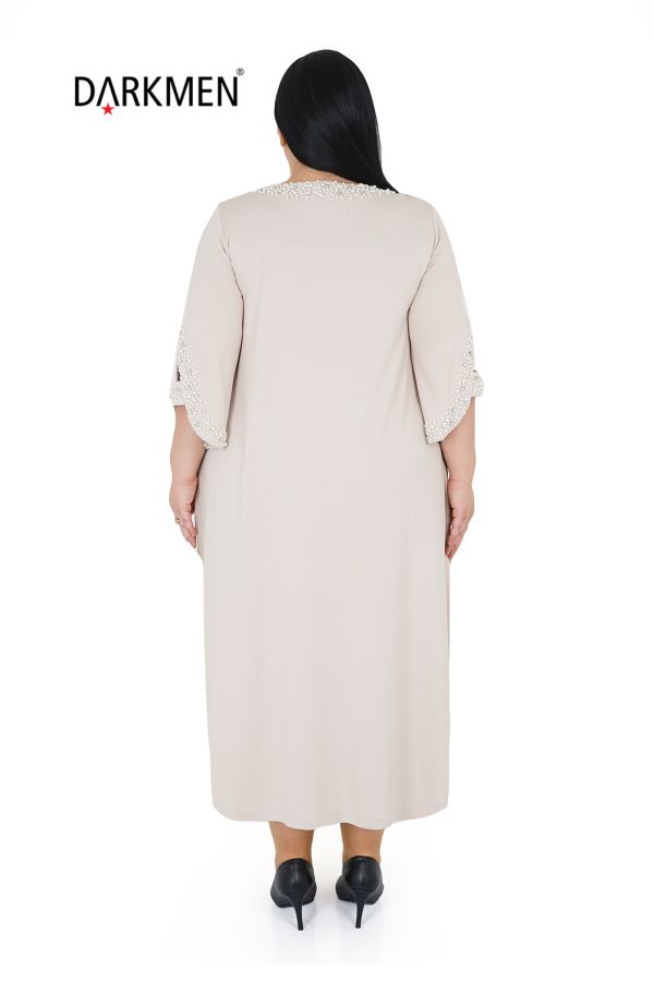 9864 DARKWIN ELBİSE KREM - 2
