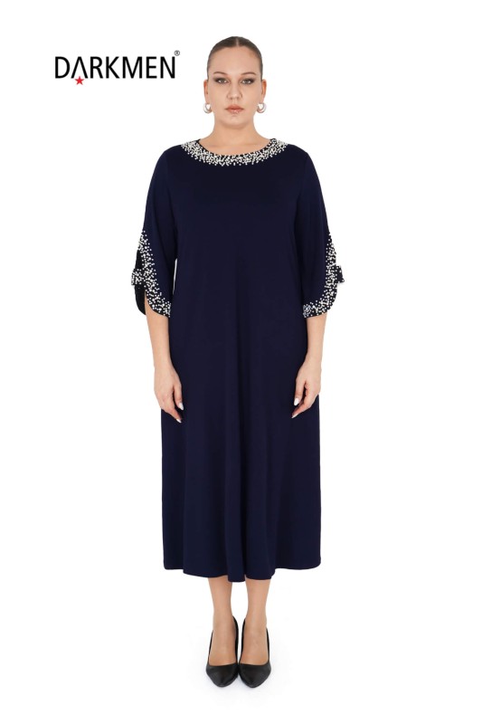 9864 DARKWIN ELBİSE LACIVERT - Darkwin