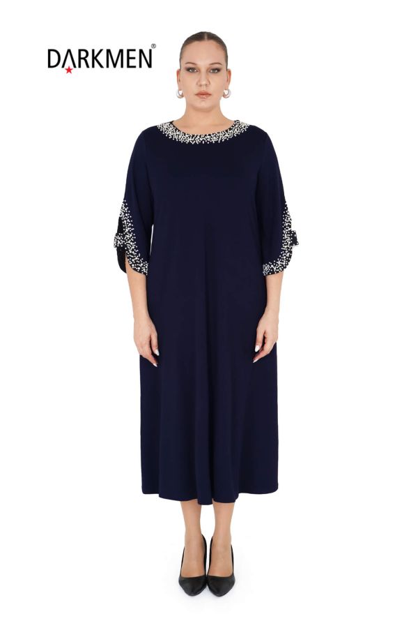 9864 DARKWIN ELBİSE LACIVERT - 1