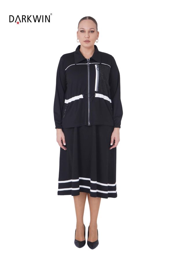 9892 DARKWIN ELBİSE-MONT SIYAH - 1