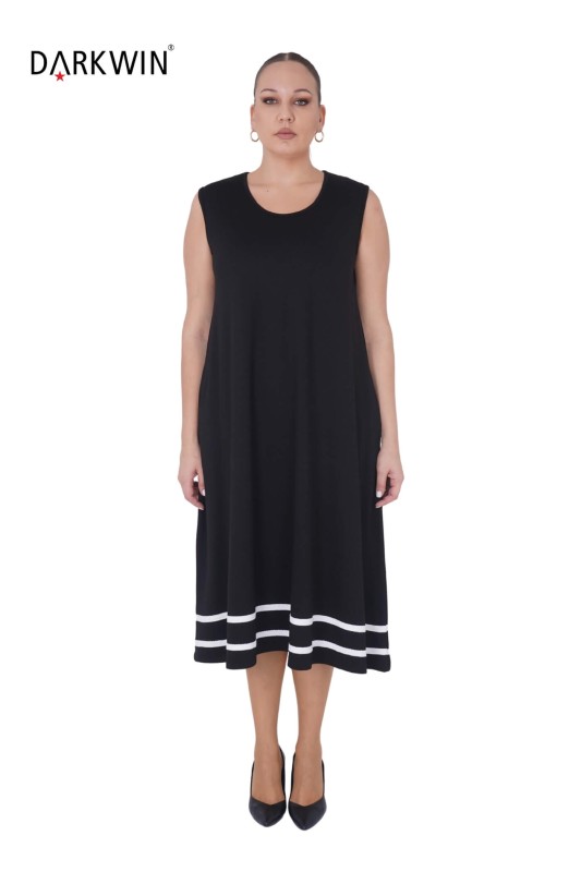 9892 DARKWIN ELBİSE-MONT SIYAH - 4