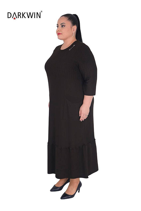 B13426 DARKWIN ELBİSE KAHVE - 3