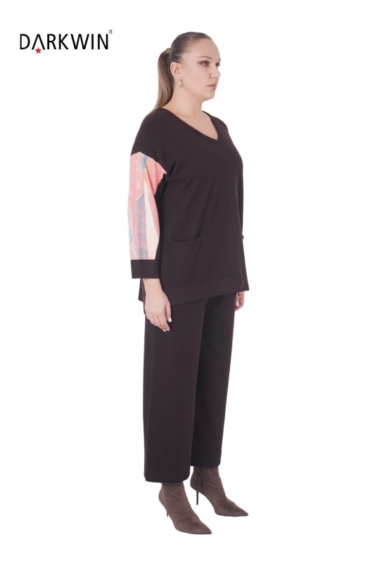 B13837 DARKWIN BLUZ-PANTOLON K.KAHVE - 2