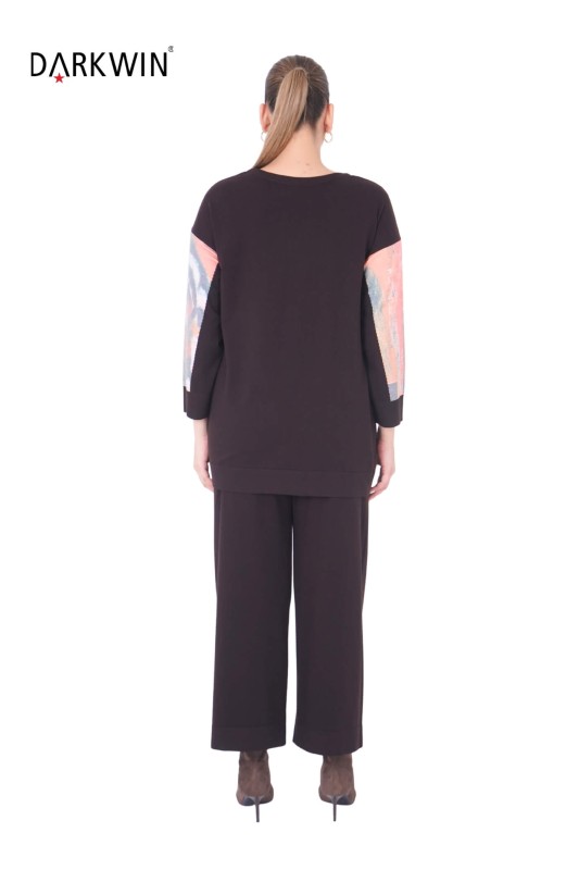 B13837 DARKWIN BLUZ-PANTOLON K.KAHVE - 3