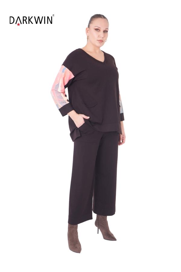 B13837 DARKWIN BLUZ-PANTOLON K.KAHVE - 4