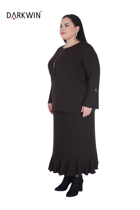 B13879 DARKWIN BLUZ-ETEK KAHVE - Darkwin (1)