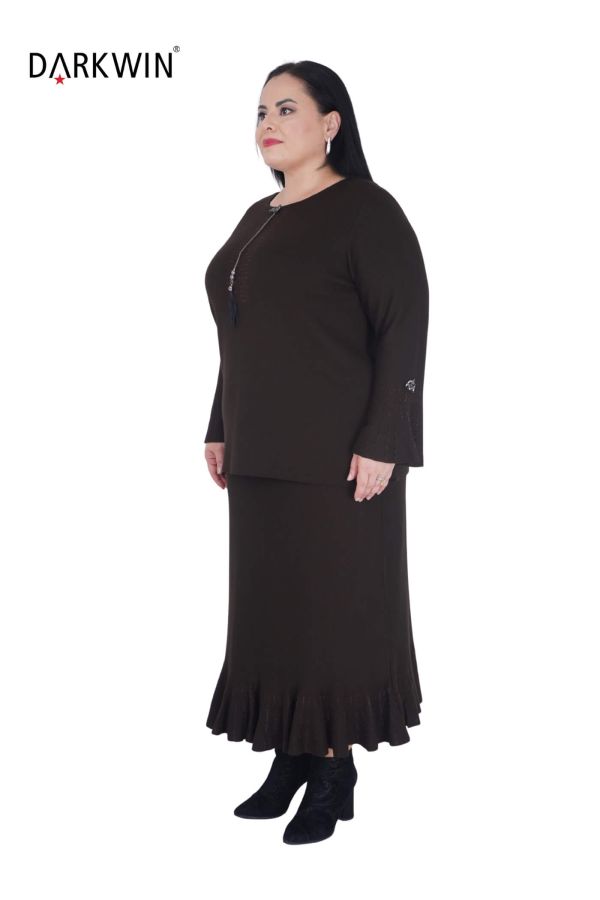 B13879 DARKWIN BLUZ-ETEK KAHVE - 2