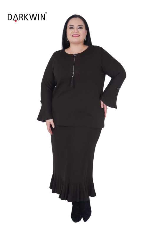 B13879 DARKWIN BLUZ-ETEK KAHVE - 3