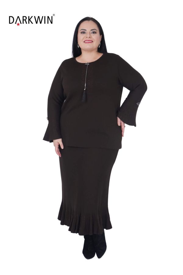 B13879 DARKWIN BLUZ-ETEK KAHVE - 3