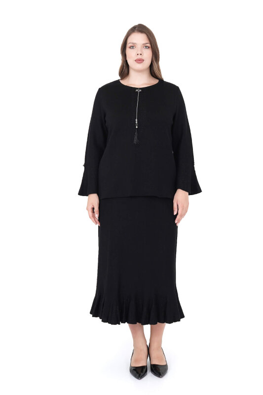 B13879 DARKWIN BLUZ-ETEK SIYAH - 1