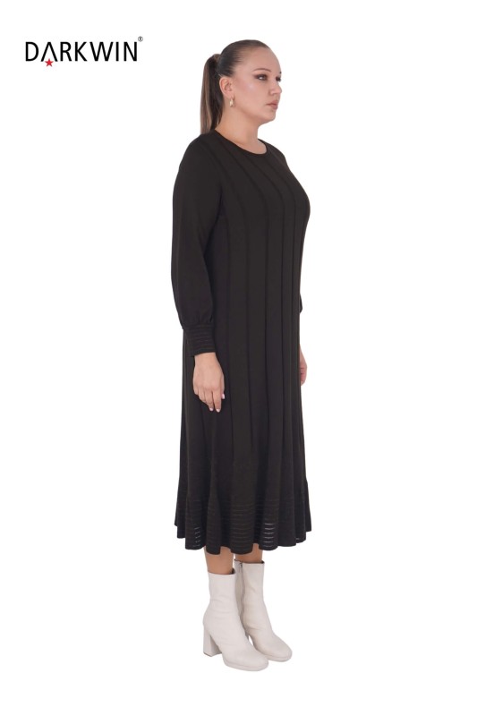 DARKWIN - B13894 DARKWIN ELBİSE K.KAHVE (1)