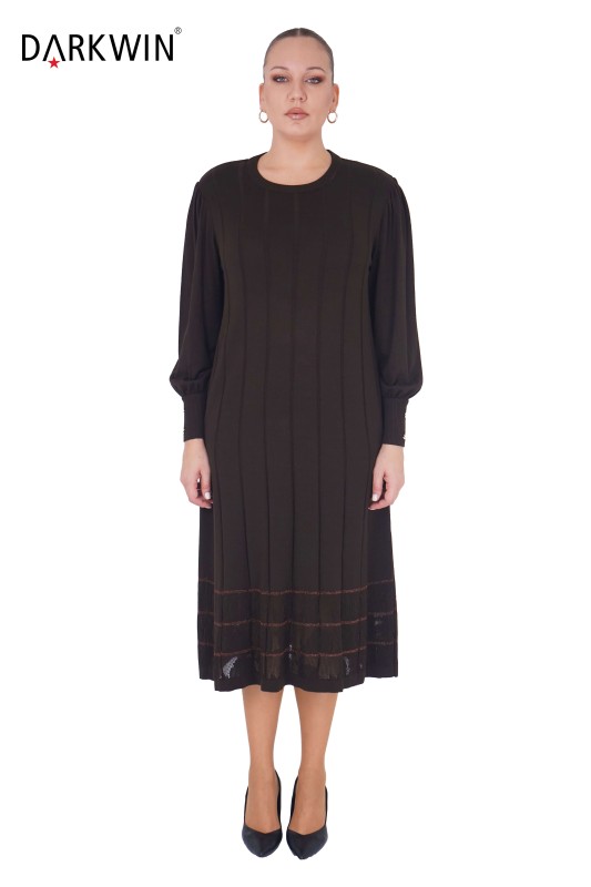 Darkwin - B13939 DARKWIN ELBİSE K.KAHVE