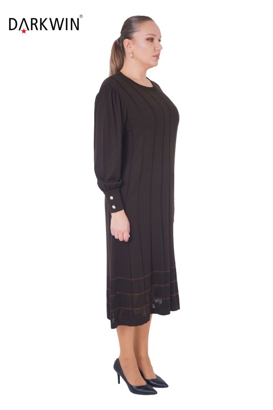 Darkwin - B13939 DARKWIN ELBİSE K.KAHVE (1)