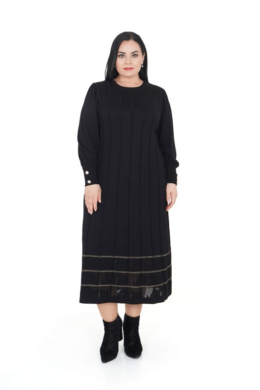 B13939 DARKWIN ELBİSE SIYAH-HAKI - DARKWIN