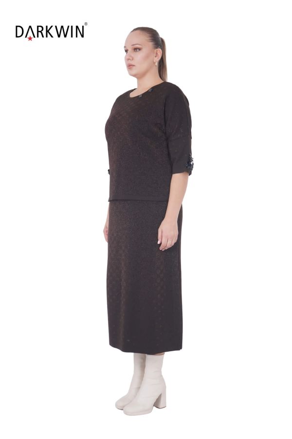 B14149 DARKWIN BLUZ-ETEK K.KAHVE - 2