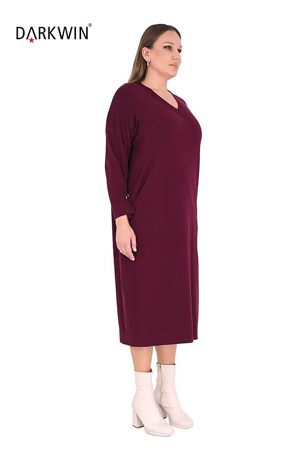 B14164 DARKWIN ELBİSE BORDO - 2