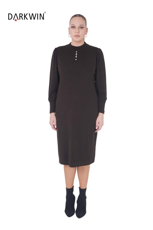 B14168 DARKWIN ELBİSE K.KAHVE - DARKWIN