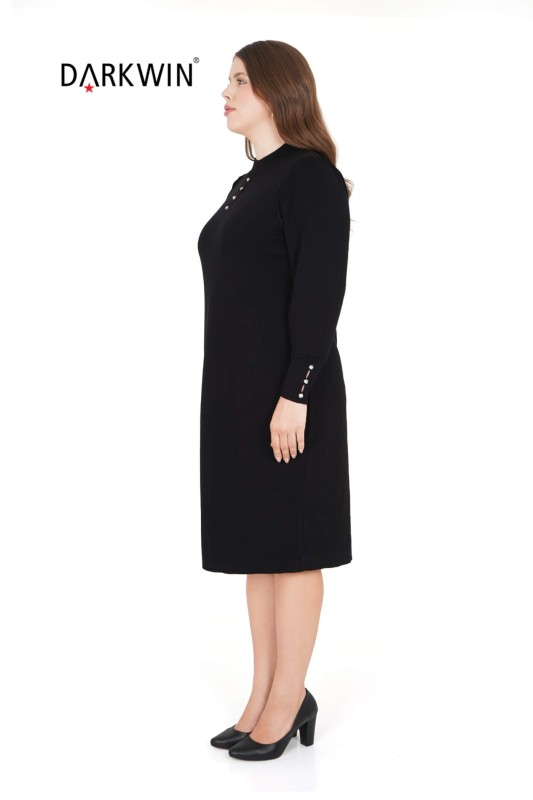 DARKWIN - B14168 DARKWIN ELBİSE SIYAH (1)