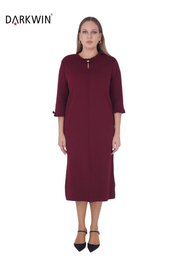 B14196 DARKWIN ELBİSE BORDO - 1