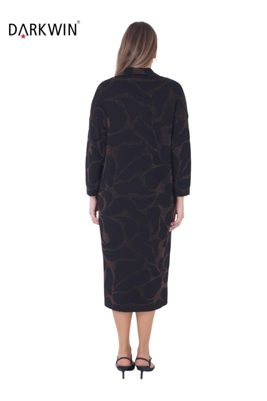 B14205 DARKWIN ELBİSE KAHVE - Thumbnail