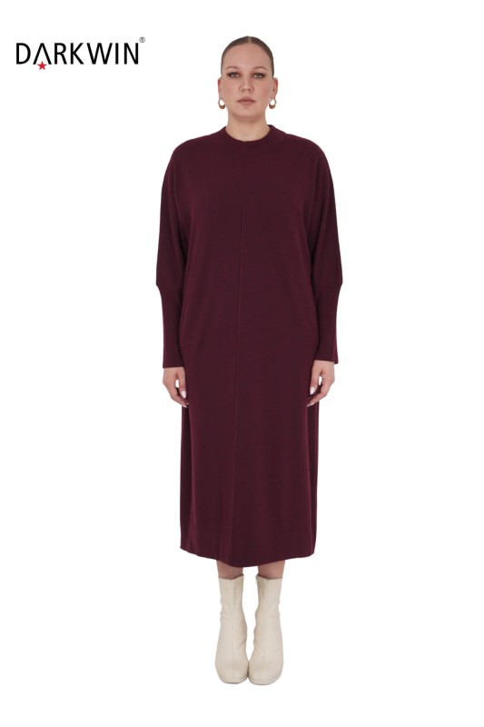 B14210 DARKWIN ELBİSE BORDO - DARKWIN
