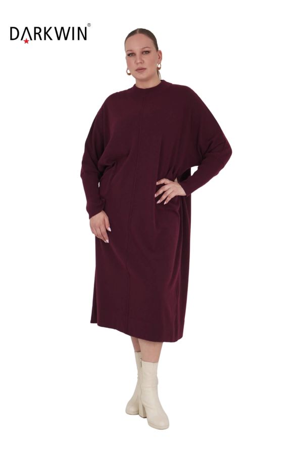 B14210 DARKWIN ELBİSE BORDO - 4