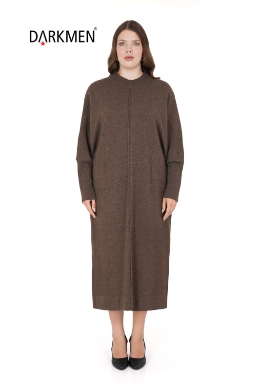 DARKWIN - B14210 DARKWIN ELBİSE K.KAHVE