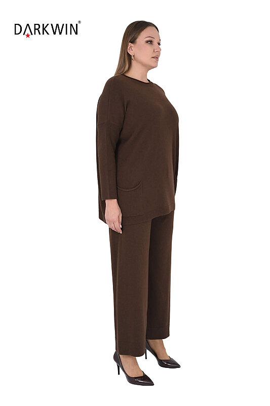 B14231 DARKWIN BLUZ-PANTOLON KAHVE - 2