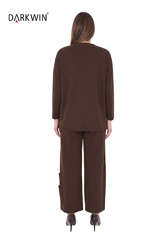 B14231 DARKWIN BLUZ-PANTOLON KAHVE - 3