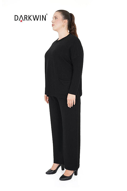 B14231 DARKWIN BLUZ-PANTOLON SIYAH - 2