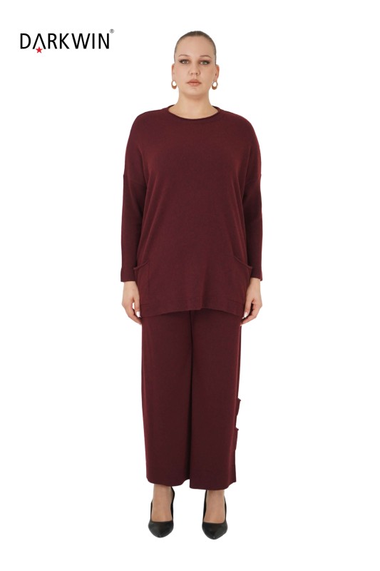 DARKWIN - B14231 DARKWIN BLUZ-PANTOLON BORDO