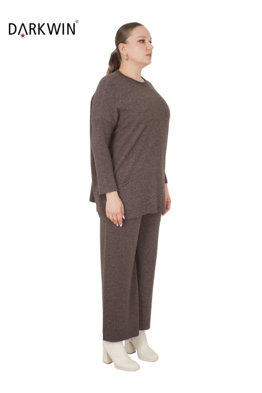 DARKWIN - B14231 DARKWIN BLUZ-PANTOLON K.KAHVE (1)