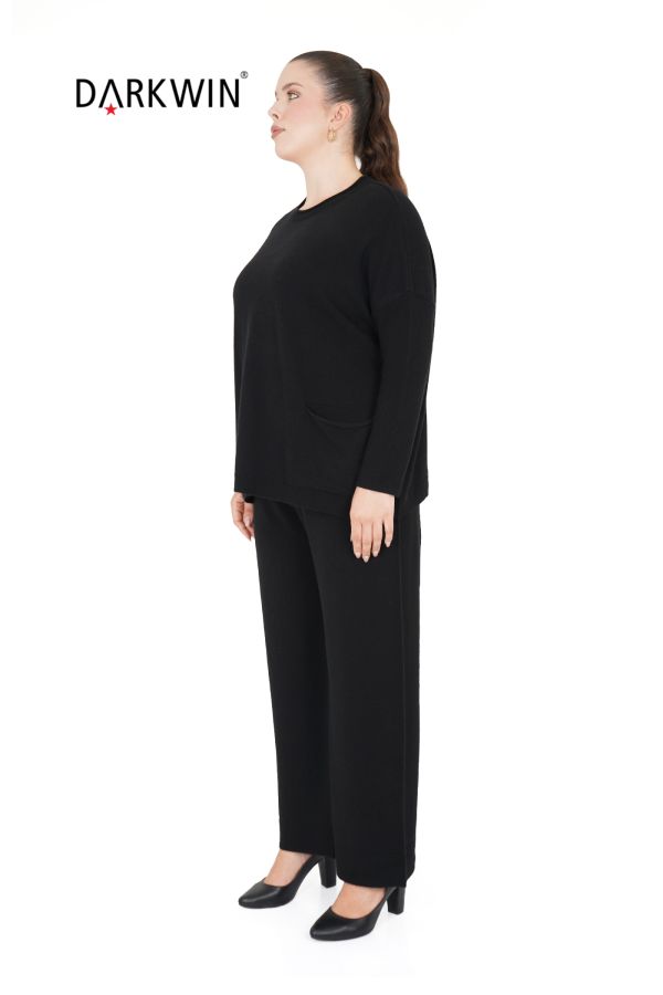 B14231 DARKWIN BLUZ-PANTOLON SIYAH - 2