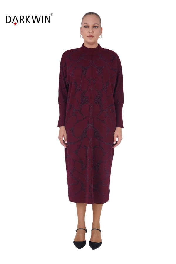B14234 DARKWIN ELBİSE BORDO - 1