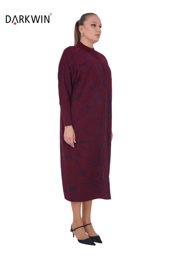 B14234 DARKWIN ELBİSE BORDO - 2