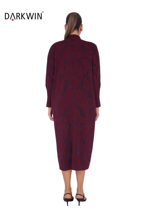 B14234 DARKWIN ELBİSE BORDO - 3