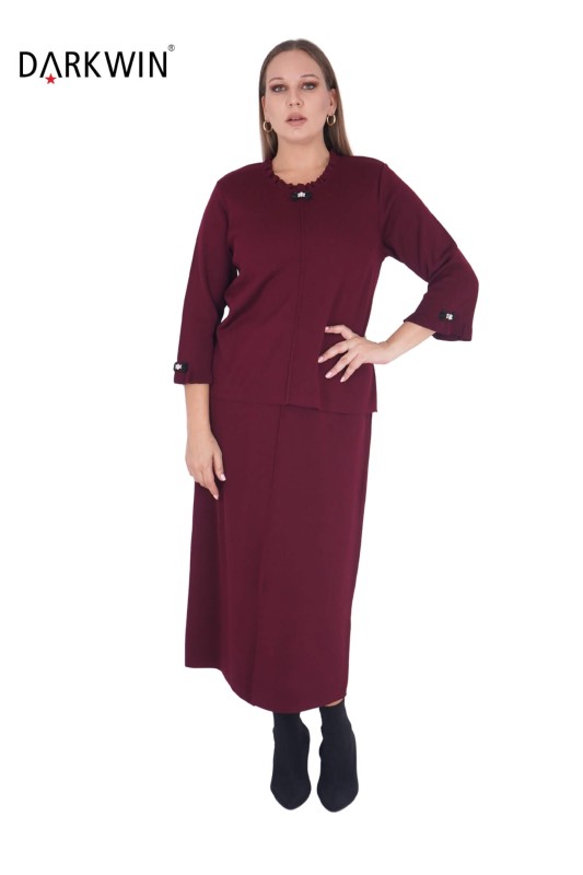 B14263 DARKWIN BLUZ-ETEK BORDO - 2