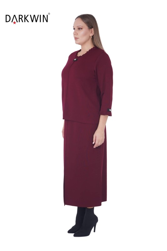 B14263 DARKWIN BLUZ-ETEK BORDO - 3