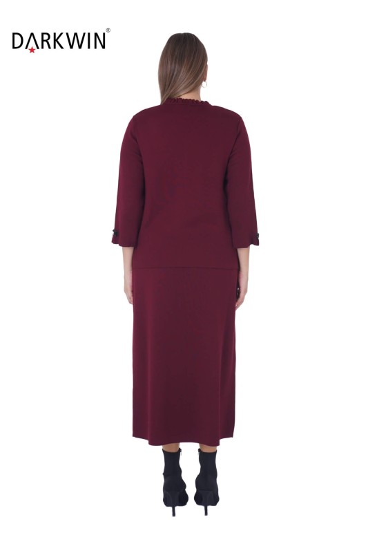 B14263 DARKWIN BLUZ-ETEK BORDO - 4