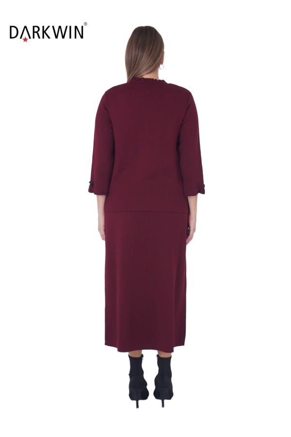 B14263 DARKWIN BLUZ-ETEK BORDO - 4